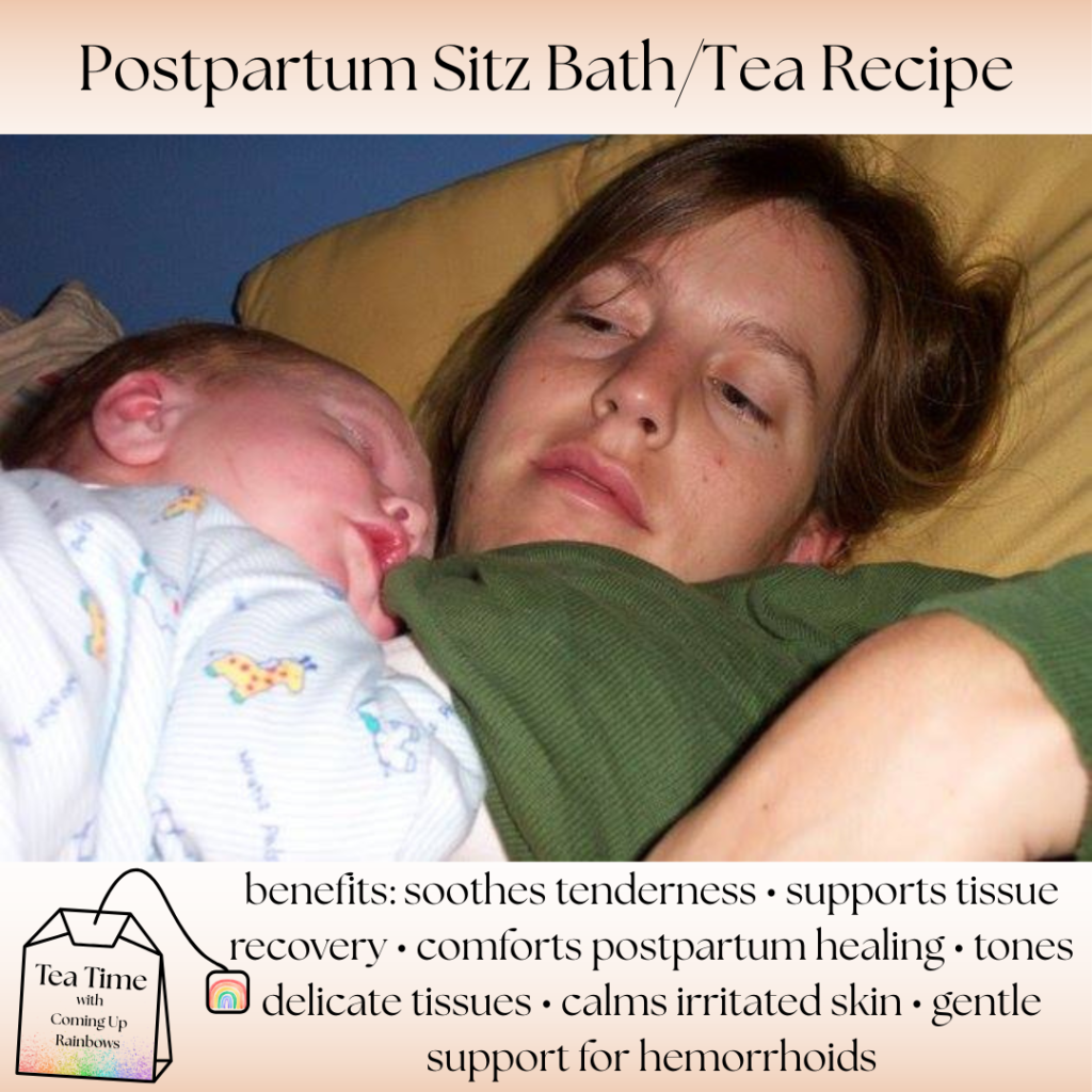 Sitz Bath Tea Recipe and Mama + Baby